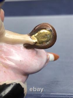 2.5 Poupée en bisque allemande antique demi 1/2 allongée avec turban indien et miroir #CC