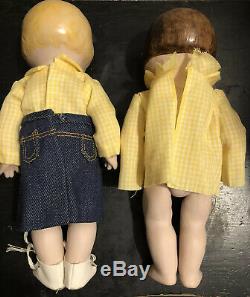 2 Lot Vintage Bisque 9 Doll Vernon Seeley Doll Entiers Signé # 78 1978 Madeline