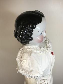 20 Antique German Porcelain China Head Doll Aw Kister Low Brow 1860-80s #a