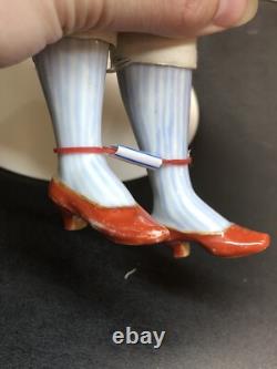 20 Poupée en porcelaine allemande antique tête en Chine AW Kister High Brow 1860-80 #A