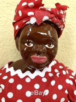 21 Poupée Afro-américaine Mammy American Vintage En Porcelaine Noire