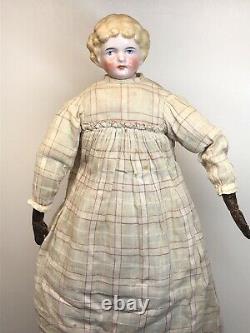 22 Antique Allemand Bisque Kling 1870 Chine Tête Belle Couleur Blonde #a