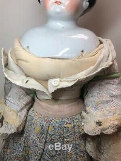 23 Antique Porcelaine Allemande Fait De La Chine Tête Couverte Wagon 1880 Hair Style #sa