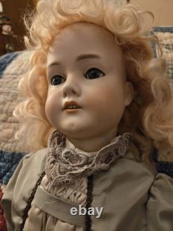 23 Pouces CM Bergmann/Waltershausen 1916, BJD Œil Endormi En Robe Verte Ancienne