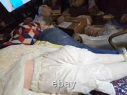 23 Pouces CM Bergmann/Waltershausen 1916, BJD Œil Endormi En Robe Verte Ancienne