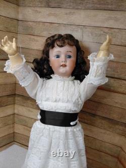 24 Poupée Antiques Heubach Koppelsdorf 250-6 Magnifique Robe en Broderie Blanche