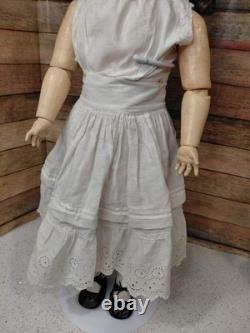 24 Poupée Antiques Heubach Koppelsdorf 250-6 Magnifique Robe en Broderie Blanche