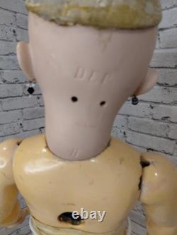 24 Tête Jumeau en biscuit impeccable, robe française ancienne