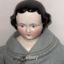 25 Poupée en porcelaine chinoise à eyeliner rouge Flattop antique allemande A W Fr. Kister 1860-70's #L