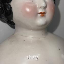 25 Poupée en porcelaine chinoise à eyeliner rouge Flattop antique allemande A W Fr. Kister 1860-70's #L