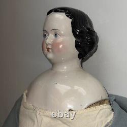 25 Poupée en porcelaine chinoise à eyeliner rouge Flattop antique allemande A W Fr. Kister 1860-70's #L