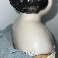 25 Poupée en porcelaine chinoise à eyeliner rouge Flattop antique allemande A W Fr. Kister 1860-70's #L