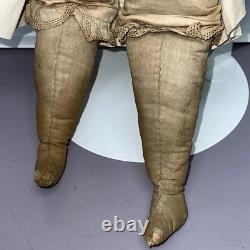 25 Poupée en porcelaine chinoise à eyeliner rouge Flattop antique allemande A W Fr. Kister 1860-70's #L