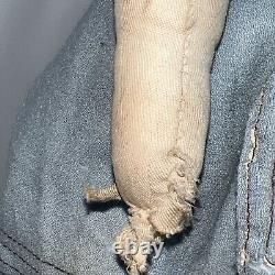 25 Poupée en porcelaine chinoise à eyeliner rouge Flattop antique allemande A W Fr. Kister 1860-70's #L