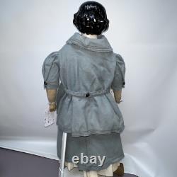 25 Poupée en porcelaine chinoise à eyeliner rouge Flattop antique allemande A W Fr. Kister 1860-70's #L