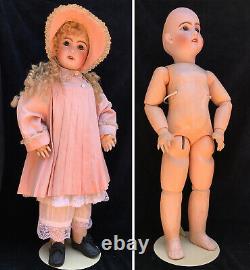 29 Anticique Français Bebe Jumeau 12 Bisque Doll, Vtg Porcelaine Corps En Bois Articulé
