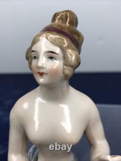 3.5 Poupée en bisque allemande antique moitié 1/2 dame 22674 avec chignon bras étendus #CC