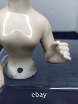 3.5 Poupée en bisque allemande antique moitié 1/2 dame 22674 avec chignon bras étendus #CC