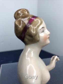 3.5 Poupée en bisque allemande antique moitié 1/2 dame 22674 avec chignon bras étendus #CC