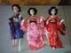 3 Poupées En Porcelaine Geshia Japonaises Rares Vintage 17