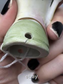 4.5 Poupée Demi Femme Allemande en Bisque Antique 4932 Plumage dans les Cheveux et Éventail #SE