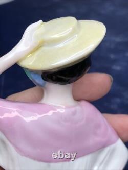 4 Poupées demi-figurines en bisque allemande antiques dame chapeau et châle cheveux noirs 14503 #CC