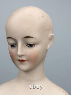 5,75 poupée demi en bisque allemande antique Goebel dame 442/5 perruque chauve #SE