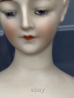 5,75 poupée demi en bisque allemande antique Goebel dame 442/5 perruque chauve #SE