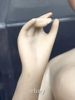 5,75 poupée demi en bisque allemande antique Goebel dame 442/5 perruque chauve #SE