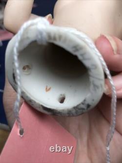 5,75 poupée demi en bisque allemande antique Goebel dame 442/5 perruque chauve #SE