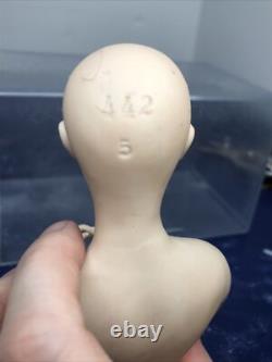 5,75 poupée demi en bisque allemande antique Goebel dame 442/5 perruque chauve #SE