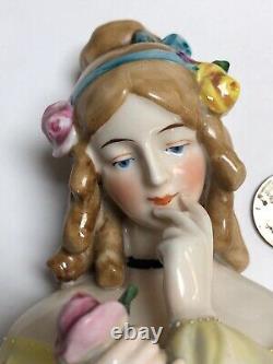 5,75 poupée moitié en porcelaine allemande antique Goebel Jenny Lind magnifique #CC