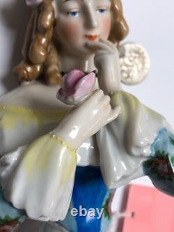 5,75 poupée moitié en porcelaine allemande antique Goebel Jenny Lind magnifique #CC
