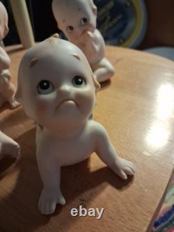 5 poupées Kewpie Vintage Lefton, piano, très bon état, propres, étiquette rouge et or Kw228