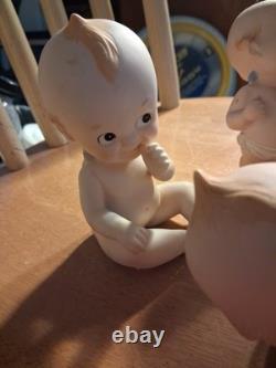 5 poupées Kewpie Vintage Lefton, piano, très bon état, propres, étiquette rouge et or Kw228