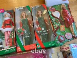 6 LOT de Barbie de vacances 20200 Cadeau de Noël N6556 vtg Santa 27290 Bas de Noël G6471