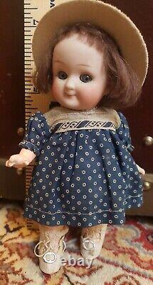 7 Antique Allemand Bisque Tête Googly Doll Heubach Mold 9573