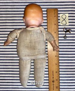 7 minuscules poupées allemandes à tête en biscuit, Herm Steiner, Armand Marseille, Rechnagel