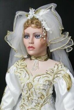 A21 42 Grand Rustie Porcelaine Artiste Lady Doll Mariée Robe De Mariée Welden Musée