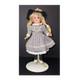 Allemagne 150 8 Poup&eacute;e En Porcelaine Tresses Blondes Robe Vichy Bleue Chapeau Noir 8