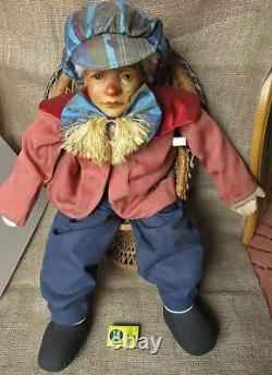 Ancien Clown de collection pour adultes, poupée antique de grande taille 24.