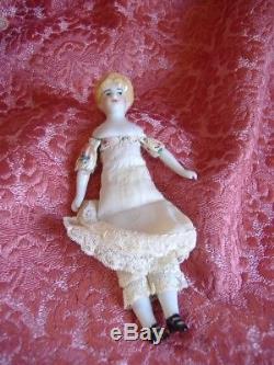 Ancien Et Charmant Antique Vintage Dollhouse Miniature Lady Mère Chine Poupée De Porcelaine