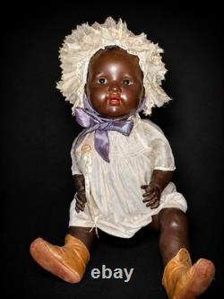 Ancienne poupée bébé à tête en biscuit Armand Marseille 351/9K Allemagne 23