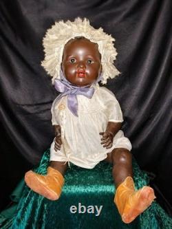 Ancienne poupée bébé à tête en biscuit Armand Marseille 351/9K Allemagne 23