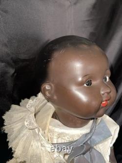 Ancienne poupée bébé à tête en biscuit Armand Marseille 351/9K Allemagne 23