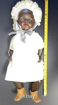 Ancienne poupée bébé à tête en biscuit Armand Marseille 351/9K Allemagne 23