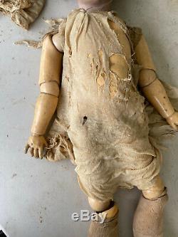 Antique 32 Kley & Hahn Walküre Porcelain Doll Pour La Restauration Grenier Trouver