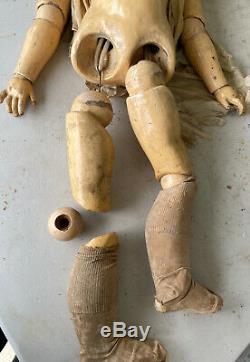 Antique 32 Kley & Hahn Walküre Porcelain Doll Pour La Restauration Grenier Trouver