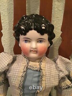 Antique #9 Chine Shoulder Head Dolly Madison Doll Bandeau D'étrave 22 Environ