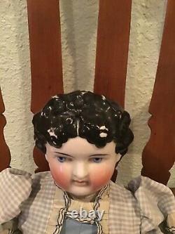 Antique #9 Chine Shoulder Head Dolly Madison Doll Bandeau D'étrave 22 Environ